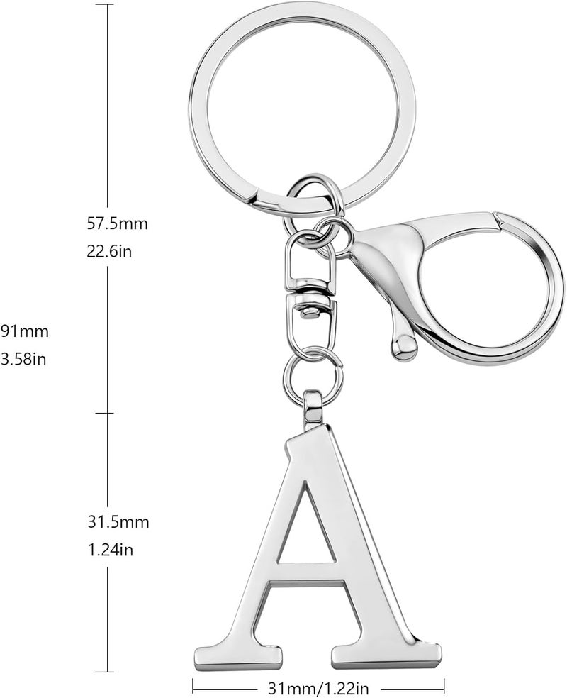 LAXPICOL Gold Letter A-Z Keychain for Women Bag Charms Purse Charms For Handbags Metal Alphabet Initial Letter Keychain - Image 5